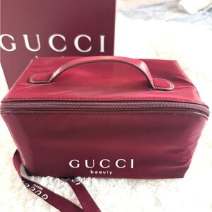 Gucci Deep Red Cosmetic Case